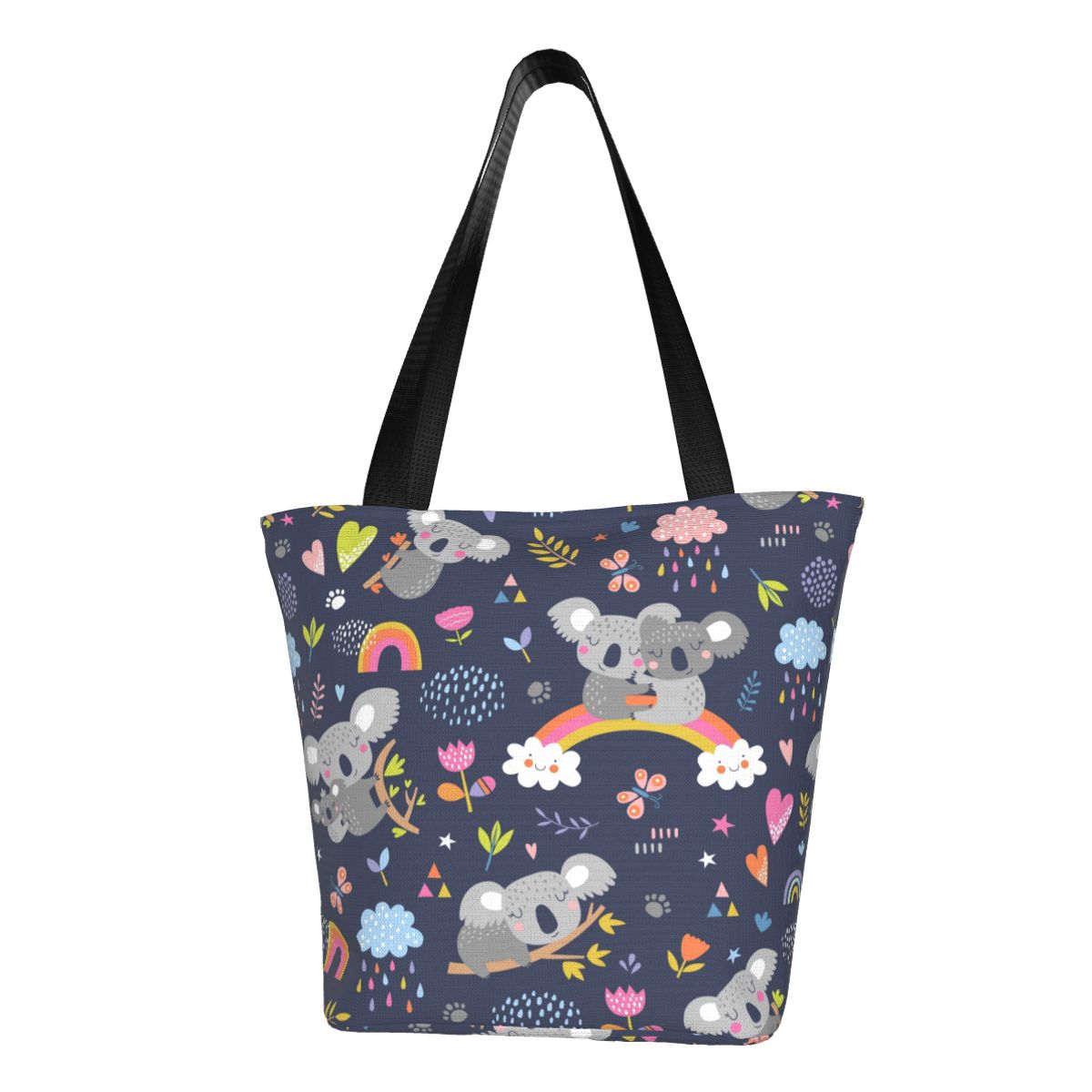 Women Bags In Australia - กระเป๋าช้อปปิ้งลายโคอาล่าออสเตรเลียสุดน่ารัก กระเป๋าผ้าแคนวาสสะพายไหล่สำหรับผู้หญิง กระเป๋าหิ้วรีไซเคิลแบบซักได้ กระเป๋าใส่ของชำ
