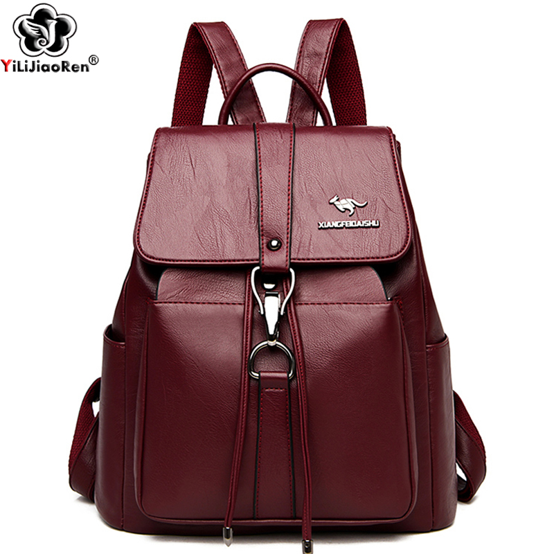 Women'S Xl Bags - กระเป๋าเป้สะพายหลังป้องกันการโจรกรรมผู้หญิงกระเป๋าสะพายแบรนด์ที่มีชื่อเสียงหนังกระเป๋าเป้สะพายหลังสําหรับสาวขนาดใหญ่ความจุกระเป๋าสุภาพสตรี Back Pack
