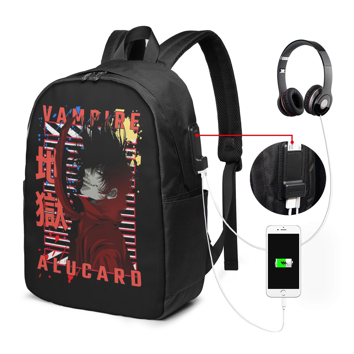 Women Bags College - อัลคาคาร์ด เฮลซิง มังก้ากระเป๋าเป้สะพายหลังกระเป๋าใส่โน๊ตบุ๊คสำหรับเดินทางคอมพิวเตอร์กระเป๋านักเรียนนักศึกษากระเป๋าสะพายแล็ปท็อปสำหรับผู้ชายผู้หญิง