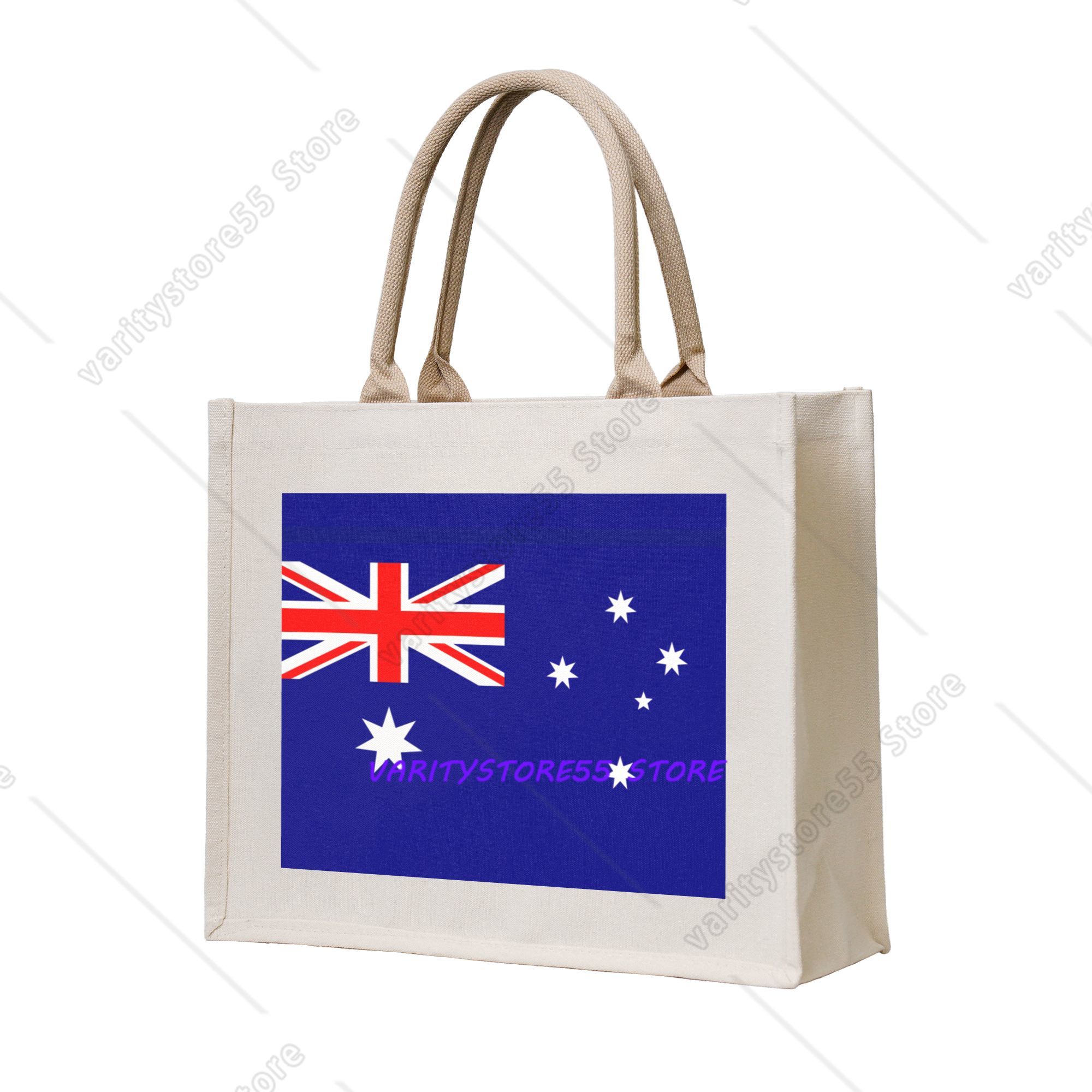 Women Bags In Australia - กระเป๋าช้อปปิ้งลายธงชาติออสเตรเลีย กระเป๋าสะพายไหล่สำหรับผู้หญิง ลายออสเตรเลียสุดเท่ กระเป๋าถือความจุเยอะ