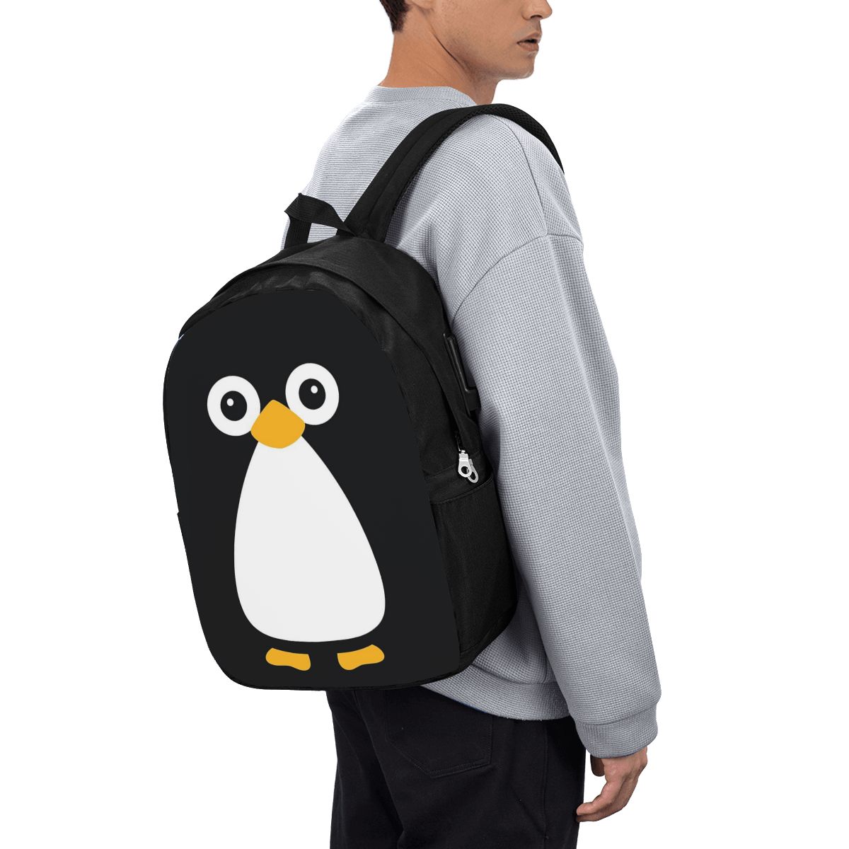 Women Bags College - กระเป๋าเป้สะพายหลังลายเพนกวินน่ารัก กระเป๋าใส่โน๊ตบุ๊ค กระเป๋าคอมพิวเตอร์ กระเป๋านักเรียน กระเป๋าสะพายไหล่สำหรับผู้ชายและผู้หญิง