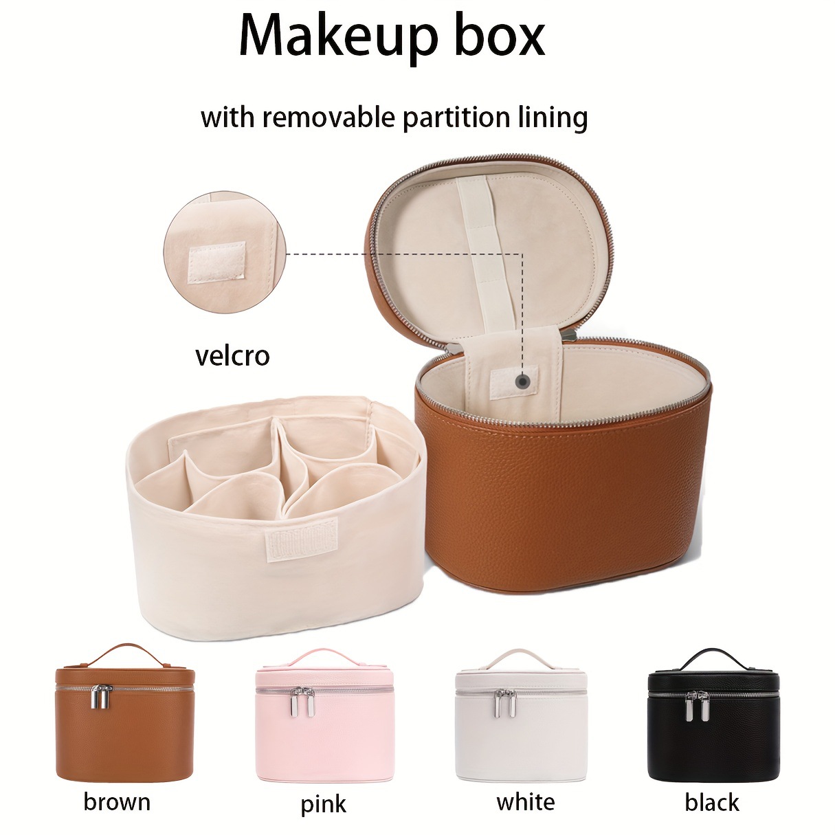 Women'S Xl Bags - กระเป๋าเครื่องสำอางหนัง PU ความจุขนาดใหญ่ กล่องเครื่องสำอางพกพา สำหรับผู้หญิง สาวๆ