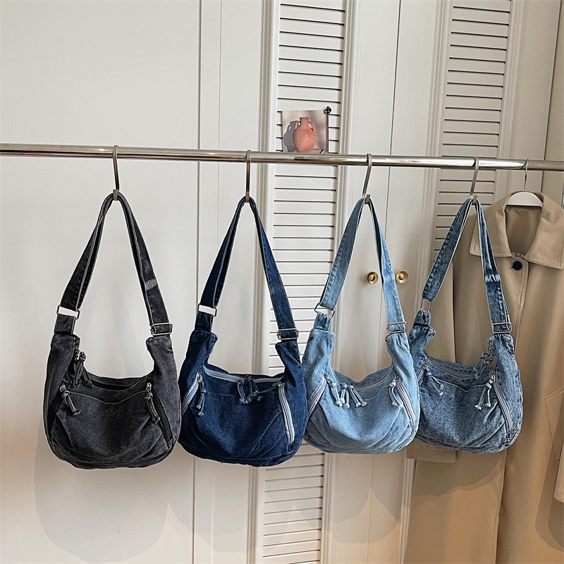 กระเป๋าสะพายข้างผู้หญิงผ้ายีนส - Women Bags Jeans บทวิจารณ์และราคา