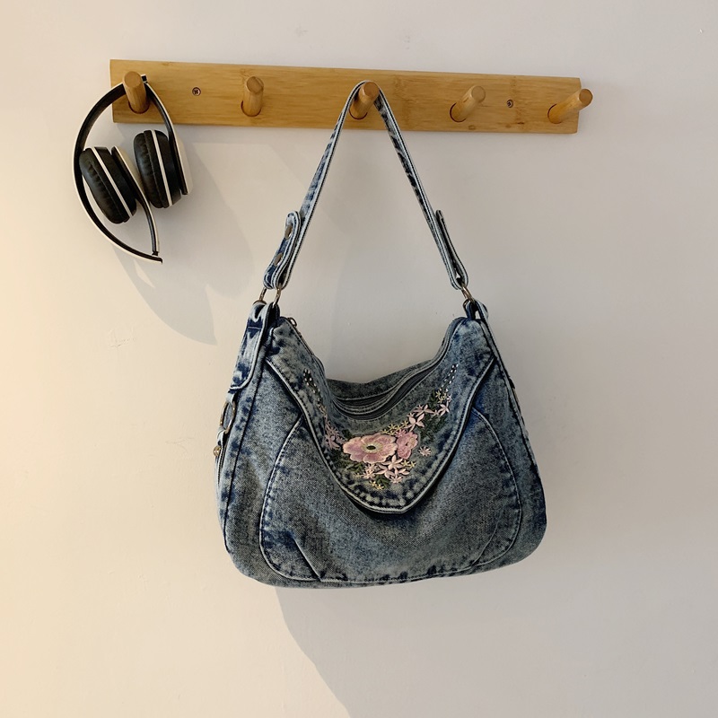 กระเป๋าสะพายข้างผ้ายีนส์วินเทจ - Women Bags Jeans บทวิจารณ์และราคา