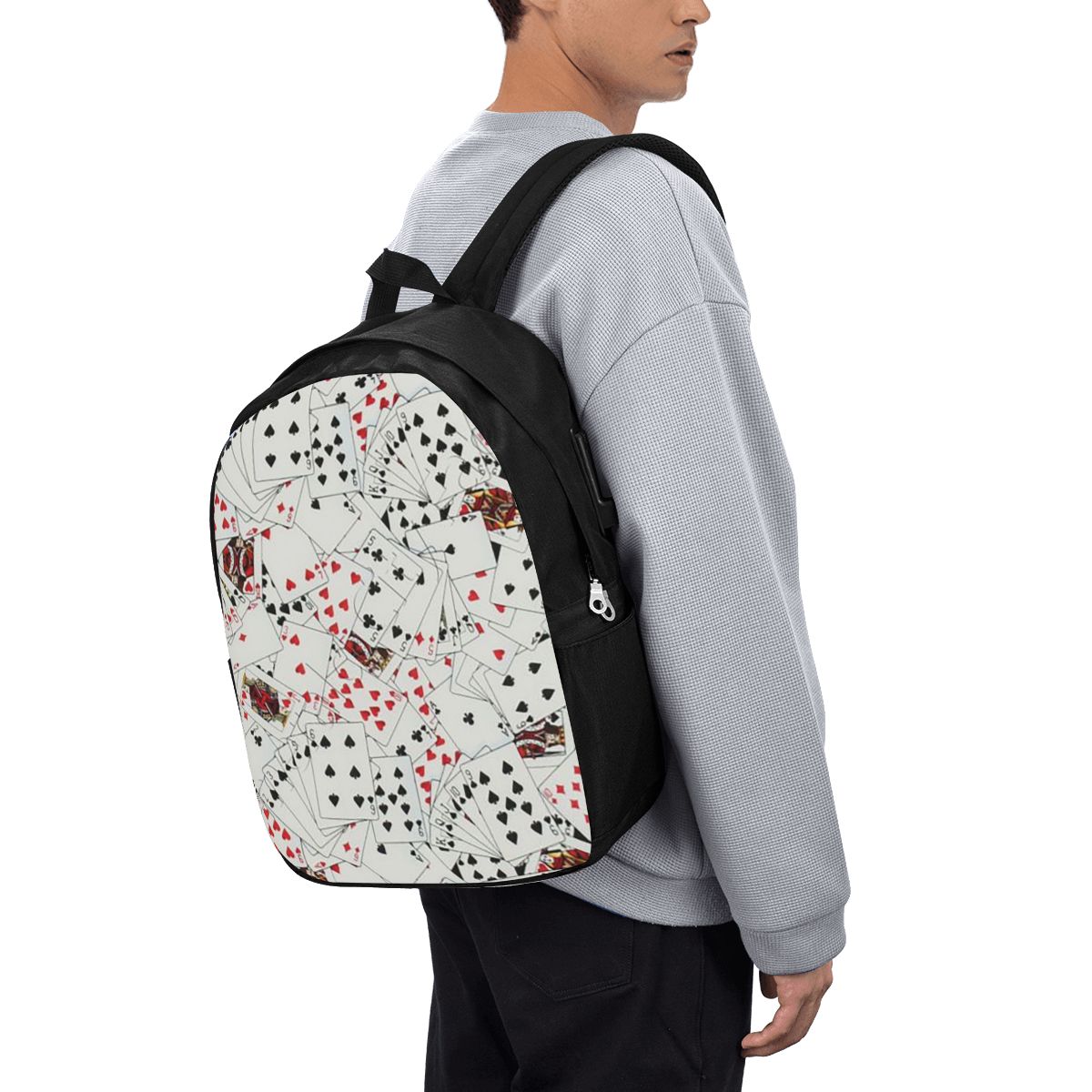 กระเป๋าเป้สะพายหลังลายไพ่โป๊กเ - Women Bags College บทวิจารณ์และราคา