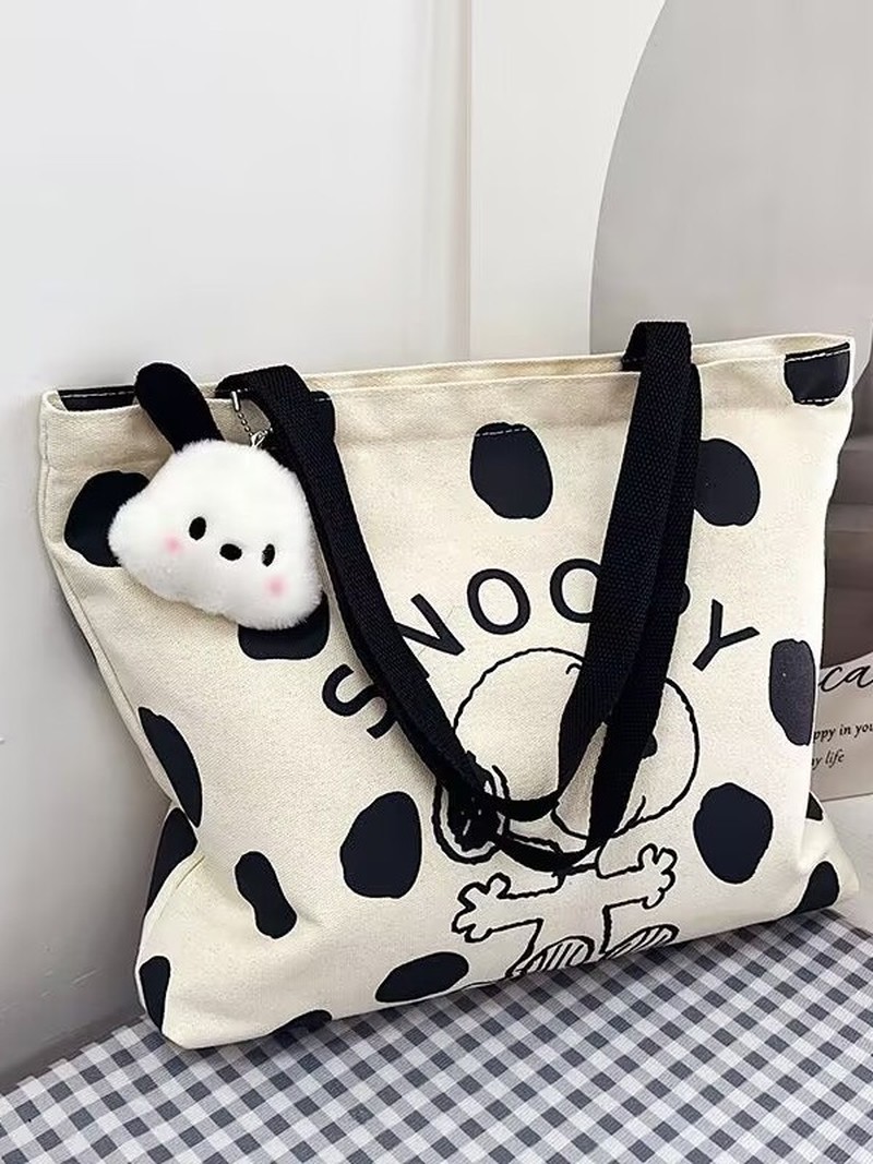 กระเป๋าสะพายผ้าแคนวาสลายการ์ตู - Women'S Xl Bags บทวิจารณ์และราคา