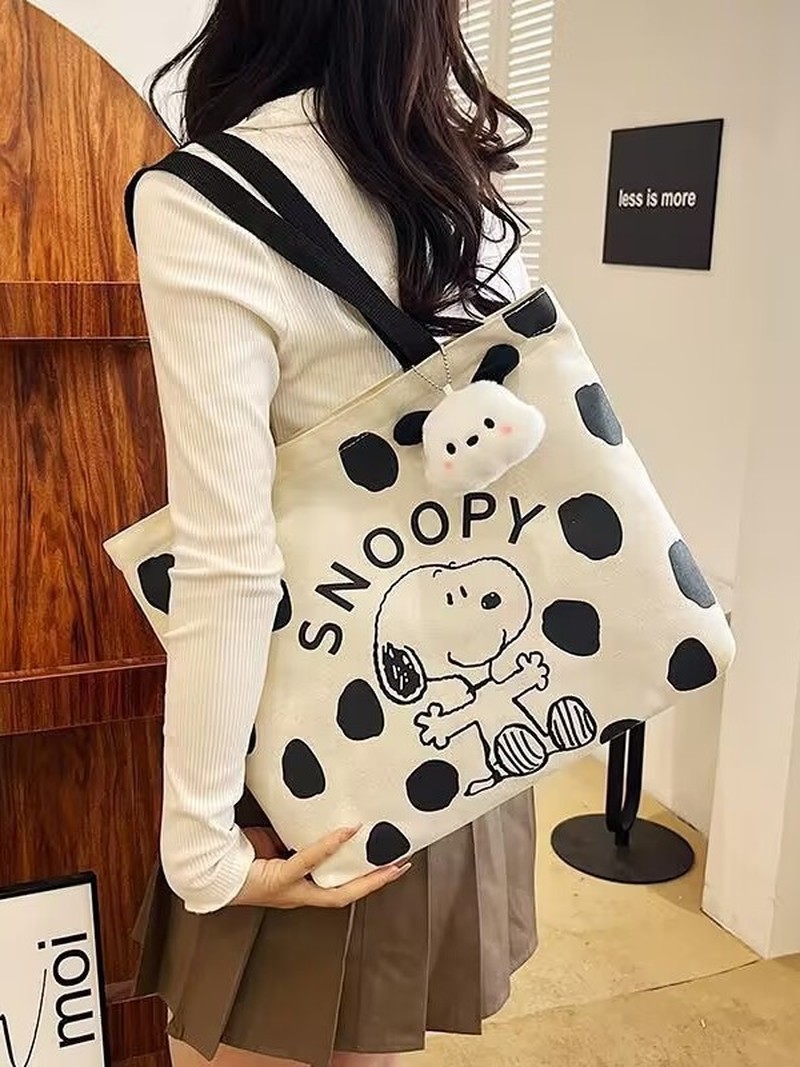 กระเป๋าสะพายผ้าแคนวาสลายการ์ตู - Women'S Xl Bags บทวิจารณ์และราคา