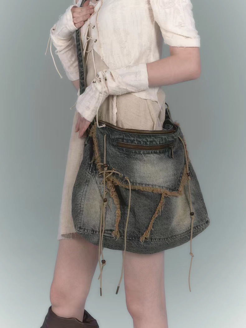 ถุงผ้า celana JEANS DENIM ล้าง - Women Bags Jeans บทวิจารณ์และราคา
