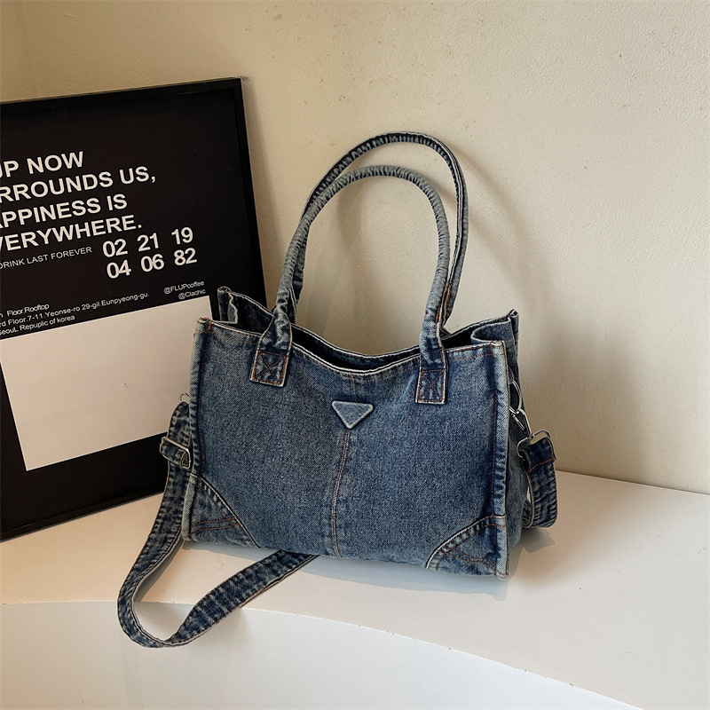 กระเป๋าสะพายไหล่ผ้าเดนิมวินเทจ - Women Bags Jeans บทวิจารณ์และราคา