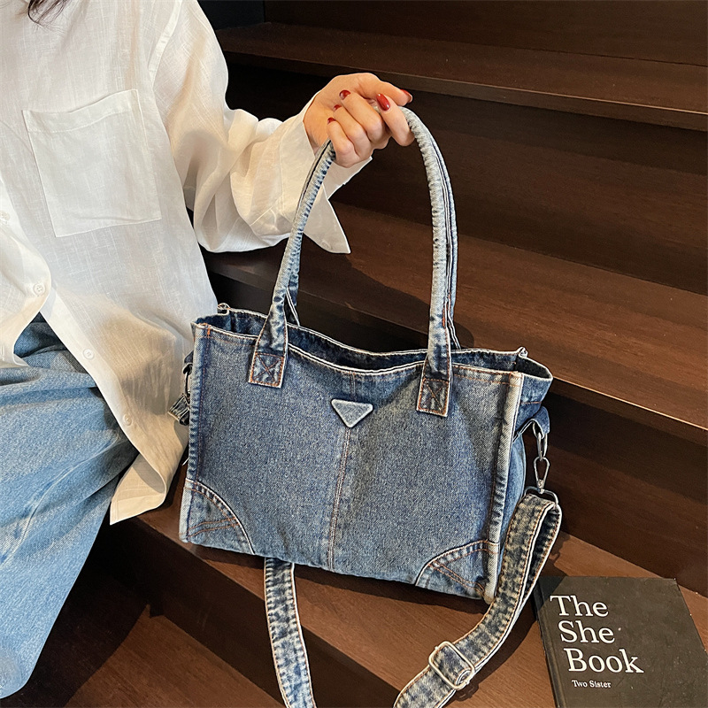 กระเป๋าสะพายไหล่ผ้าเดนิมวินเทจ - Women Bags Jeans บทวิจารณ์และราคา