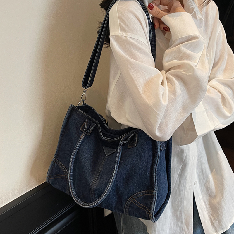 กระเป๋าสะพายไหล่ผ้าเดนิมวินเทจ - Women Bags Jeans บทวิจารณ์และราคา