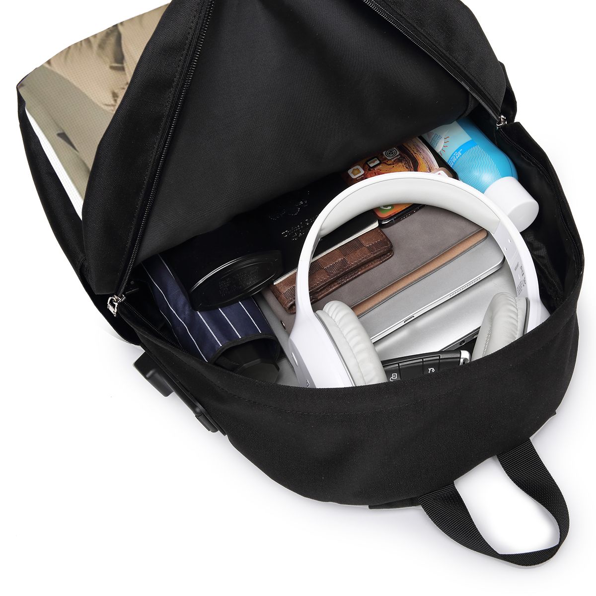 กระเป๋าเป้สะพายหลังลายแฟนอาร์ต - Women Bags College บทวิจารณ์และราคา