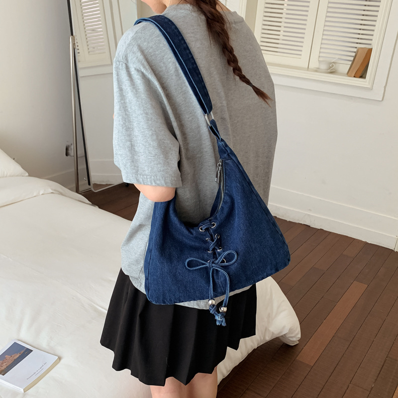 กระเป๋าสะพายข้างผ้าเดนิมแฟชั่น - Women Bags Jeans บทวิจารณ์และราคา